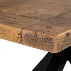 Altobuy Tables à Manger Table Repas L.160cm Métal Noir Et Bois Massif -Marquee Magasin table repas l 160cm metal noir et bois massif 2