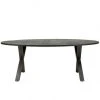 Mathi Design Tables à Manger Table Repas Ovale Bois Noir L200 -Marquee Magasin table repas ovale bois noir l200