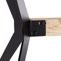 Altobuy Tables à Manger Table Repas Rectangulaire L.160cm Métal Et Acacia -Marquee Magasin table repas rectangulaire l 160cm metal et acacia 2