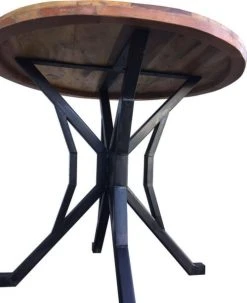 Mathi Design Tables à Manger Table Repas Ronde Bois Massif Recyclé Coloré -Marquee Magasin table repas ronde bois massif recycle colore 3