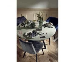 Tables à Manger Table Ronde 120cm Terrazzo Pieds Métal - Nordal -Marquee Magasin table ronde 120cm terrazzo pieds metal nordal 2