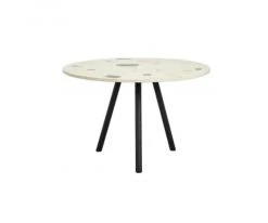 Tables à Manger Table Ronde 120cm Terrazzo Pieds Métal - Nordal