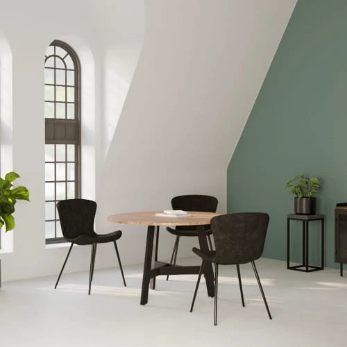 Rendez Vous Déco Tables à Manger Table Ronde 4 Places En Bois D'acacia Et Métal 115 Cm 4 Rendez Vous Déco Tables à Manger Table Ronde 4 Places En Bois D'acacia Et Métal 115 Cm – Image 2