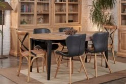 Hellin Tables à Manger Table Ronde 6 Pieds Fuseau 105 Cm + 3 Rallonges Bois -Marquee Magasin table ronde 6 pieds fuseau 105 cm 3 rallonges bois 3