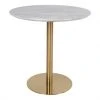 Meubles & Design Tables à Manger Table Ronde 90cm Aspect Marbre Pied Doré -Marquee Magasin table ronde 90cm aspect marbre pied dore