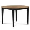 Hellin Tables à Manger Table Ronde Bois D115 Cm Avec 1 Allonge Et Pieds Fuseau