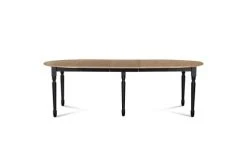Hellin Tables à Manger Table Ronde En Bois 6 Pieds Tournés D105 + 3 Rallonges Bois