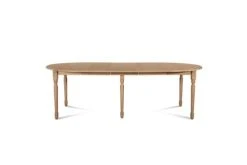 Hellin Tables à Manger Table Ronde En Bois 6 Pieds Tournés D105 + 3 Rallonges Bois