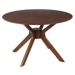 Beliani Tables à Manger Table Ronde En Mdf 4 Personnes L120 -Marquee Magasin table ronde en mdf 4 personnes l120 2