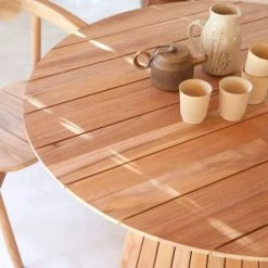 Tikamoon Tables à Manger Table Ronde En Teck Massif 6 Pers. -Marquee Magasin table ronde en teck massif 6 pers 2