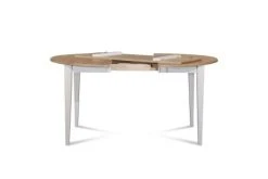 Hellin Tables à Manger Table Ronde Extensible Bois D105 Cm Avec 1 Allonge Et Pieds Fuseau -Marquee Magasin table ronde extensible bois d105 cm avec 1 allonge et pieds fuseau 8
