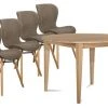 Hellin Tables à Manger Table Ronde Extensible Pieds Fuseau D115 + 4 Chaises Tissu -Marquee Magasin table ronde extensible pieds fuseau d115 4 chaises tissu 6