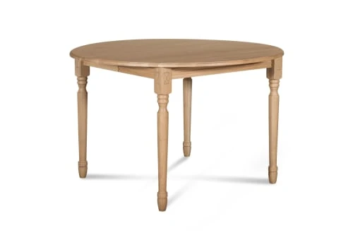 Hellin Tables à Manger Table Ronde Extensible Pieds Tournés D115 + 4 Chaises Tissu 4 Hellin Tables à Manger Table Ronde Extensible Pieds Tournés D115 + 4 Chaises Tissu – Image 2