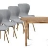 Hellin Tables à Manger Table Ronde Extensible Pieds Tournés D115 + 4 Chaises Tissu -Marquee Magasin table ronde extensible pieds tournes d115 4 chaises tissu 17