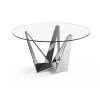 Angel Cerda Tables à Manger Table Verre Trempé Et En Acier Inoxydable Chromé D150 -Marquee Magasin table verre trempe et en acier inoxydable chrome d150