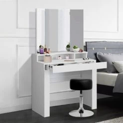 Marquee Magasin -Marquee Magasin tabouret de maquillage noir 38 5 x 52 65 cm 1