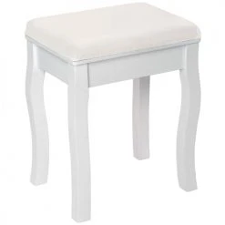 Tectake Coiffeuses Tabouret Pour Coiffeuse Blanc